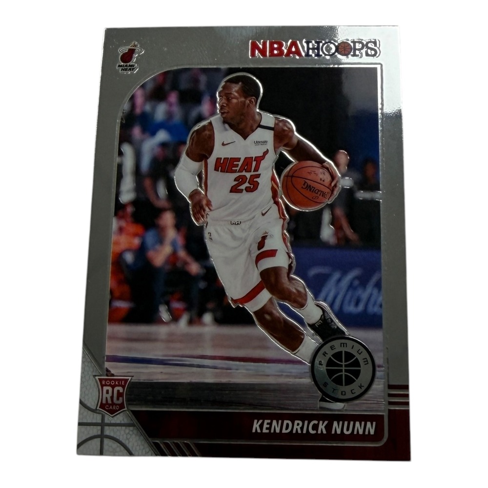2019-20 Panini NBA Hoops Premium Stock Kendrick Nunn Rookie Card 250‎ Miami Heat